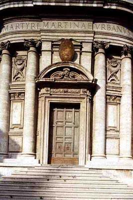 Facade of the church, rebuilt in 1640 by Pietro da Cortona (1596-1669) (photo) from 