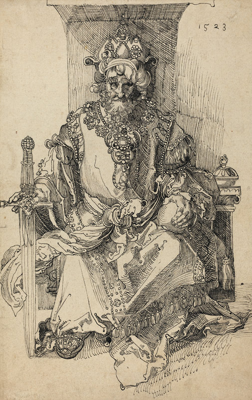 An Oriental Ruler Seated on His Throne from 