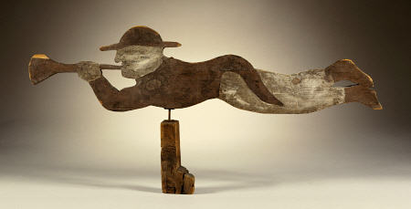 A Carved And Painted Pine Sailor''s Angel Gabriel Weathervane from 