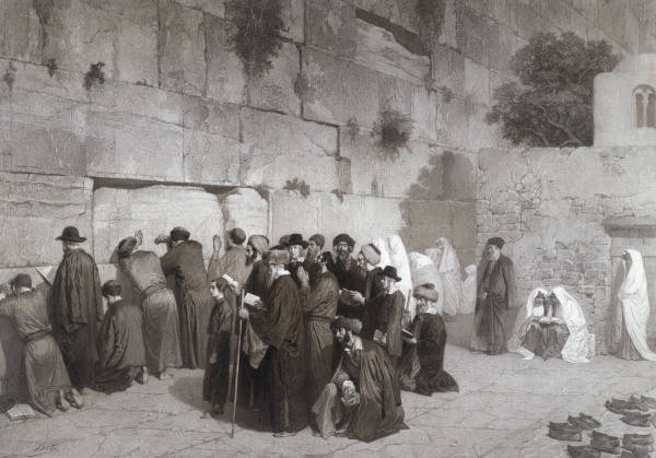 Alexandre Bida / Wailing Wall, Jerusalem from 