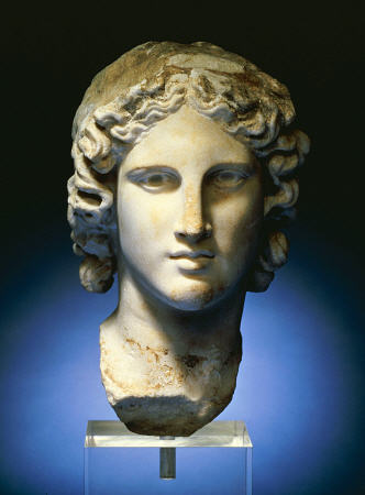 A Marble Head Of A Young Man, Possibly Apollo from 
