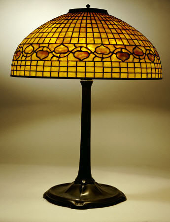 An ''Acorn'' Leaded Glass And Bronze Table Lamp,  Tiffany Studios from 