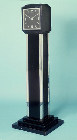 An Art Deco Ebonised Cocktail Cabinet - In The Form Of A Long Case Clock from 
