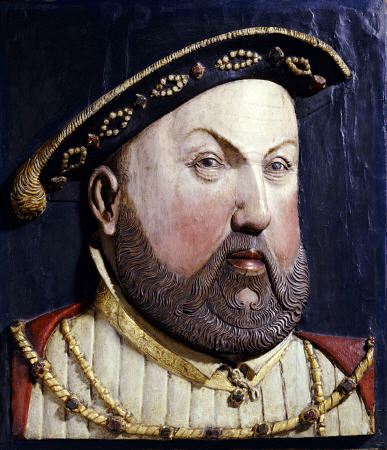 An Augsberg Polychrome Limewood Relief Of Henry Viii, After Hans Holbein The Younger, Mid 16th Centu from 