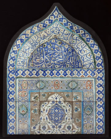 An Important Diyarbekir Tile Mihrab Of Ogival Arched Form Comprising Twelve Tiles, C from 