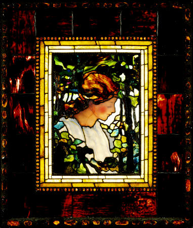 An Important Leaded Glass Portrait Window By Tiffany Studios, Dated Prior 1900 from 