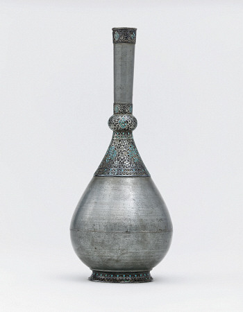 An Ottoman Turquoise Inset Silver Mounted Zinc Bottle  Istanbul, Turkey, 17th Century from 