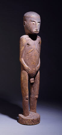 An Unusual Melanesian Male Figure from 