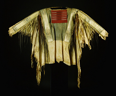 A Sioux Quilled And  Fringed Hide Warrior''s Shirt from 
