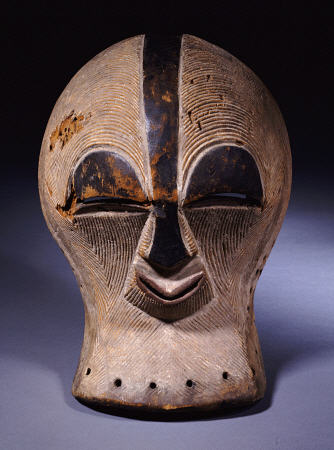 A Superb Songye Mask, Kifwebe, Whitened With Kaolin, Belgian Congo from 