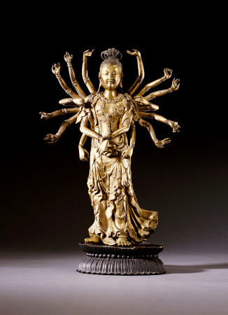 A Well-Cast Gilt-Bronze Figure Of A Multi-Armed Bodhisattva from 