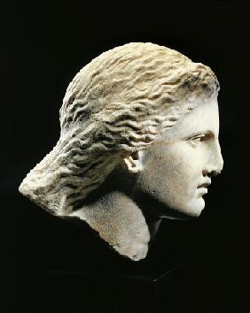 A Greek Marble Female Head In Profile