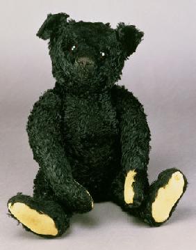 An Exceptionally Fine And Rare Steiff Black Teddy Bear With Black Mohair,  ''In Mourning'' Due To Th