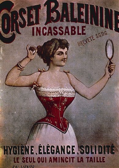 Corset Baleinine Incassable, advertisement for corsets, poster from 