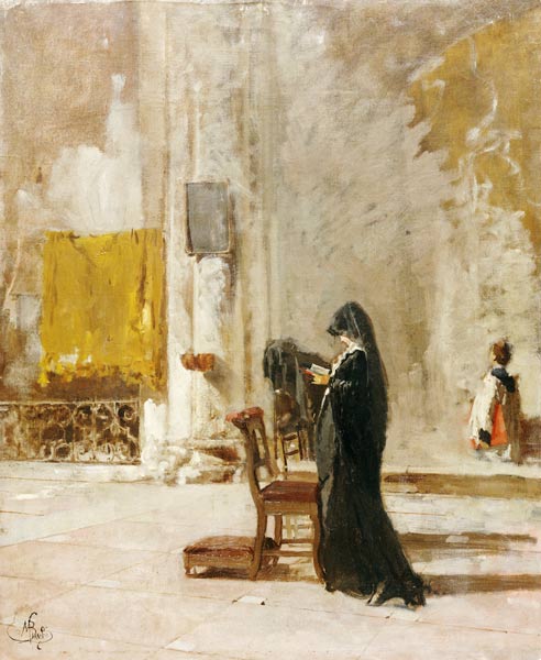 A Lady Praying In Church from 