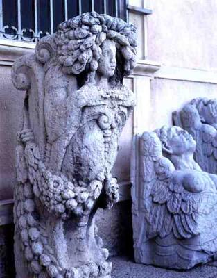 Corbels from the Palazzo la Corte (marble) from 