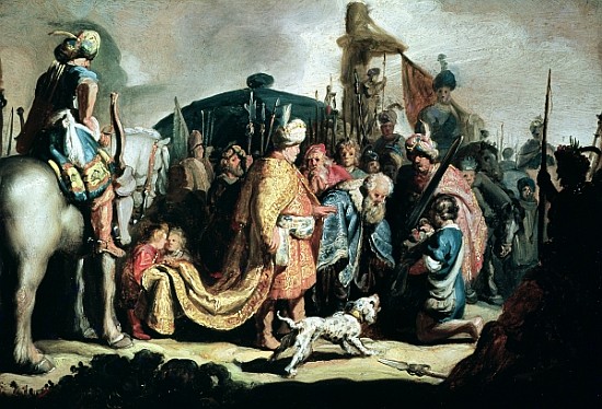 David Offering the Head of Goliath to King Saul from 