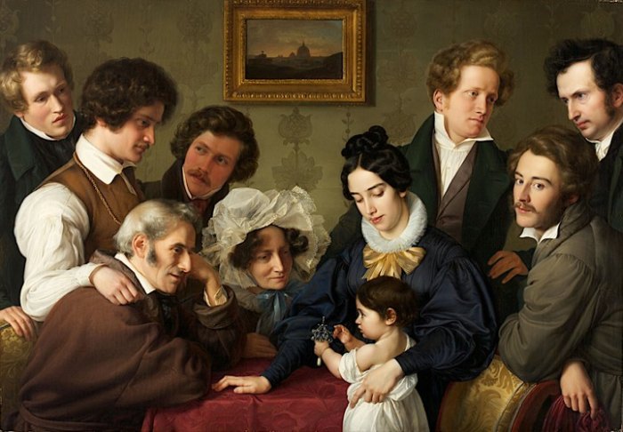 The Schadow Circle. (The Bendemann Family and their Friends) from 