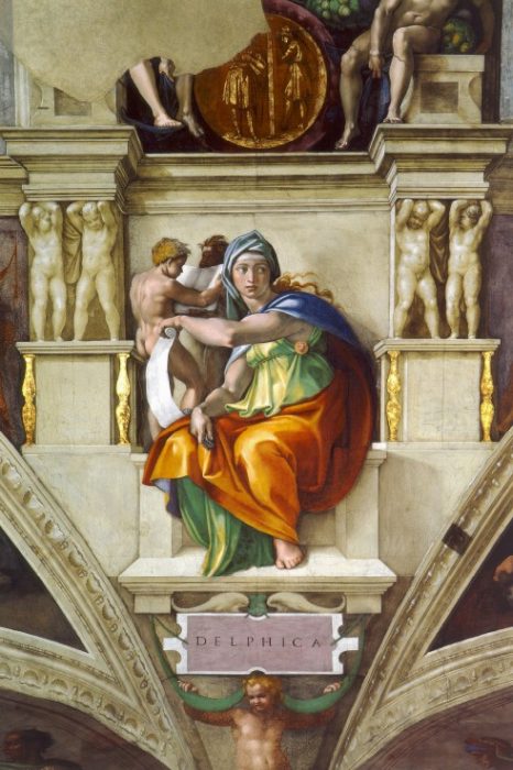 The Delphic Sibyl (Sistine Chapel ceiling in the Vatican) from 