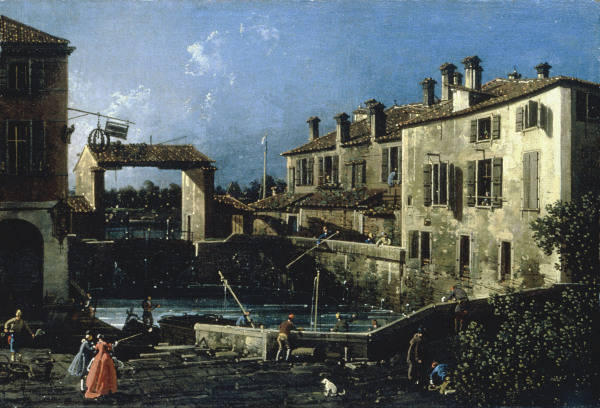 Dolo / Lock of the Brenta / Canaletto from 