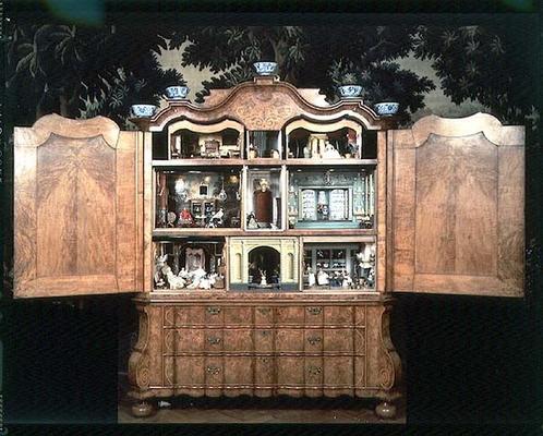 Doll's house cabinet made by Sara Ploos van Amstel (d.1760) 1743 (walnut veneer on oak) from 