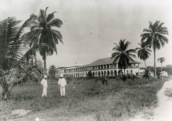 European hospital in Douala, Cameroon , c.1910 (b/w photo)  from 