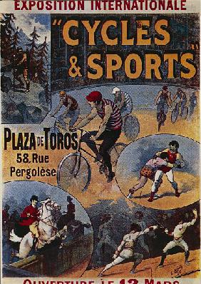 Exposition Internationale Cycles et Sports, advertisement for international exhibition dedicated to 