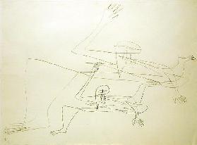 Escape Onself (Second Stadium), 1931 (indian ink on mounted card) 