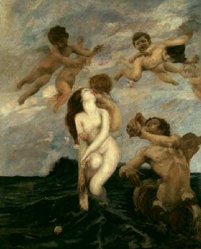 Tito, Ettore 1859-1941. ''La nascita di Venere'' (The Birth of Venus). Painting. Venice, Galleria In