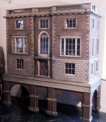 English balustraded doll's house with balcony, c.1775 from 