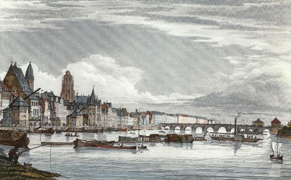 Frankfurt am Main / Stahlstich um 1850 from 
