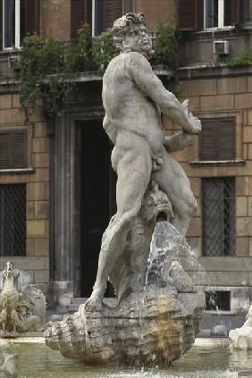 Fontana del Moro, detail (photo) 