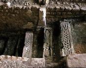 Flight of steps carved with zoomorphic reliefs, 7th/8th century (stone)