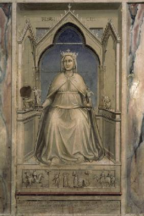 Giotto di Bondone c. 1266-1337. ''Justitia'' (Justice), c. 1306. Fresco, ca. 120 x 55 cm. From the s