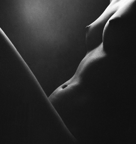 Human form abstract body part (b/w photo)  from 