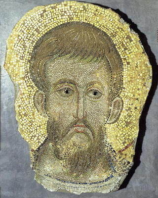 Head of St. Peter, Byzantine, 1210 (mosaic) from 