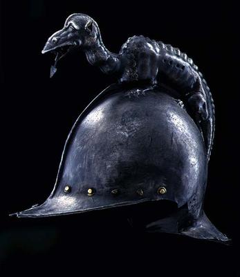 Helmet decorated with a dragon, Italian, c.1500 from 