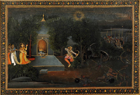 Illustration To The Ramayana, Possibly By Mir Kalan Oudh, Circa 1750-1760 from 