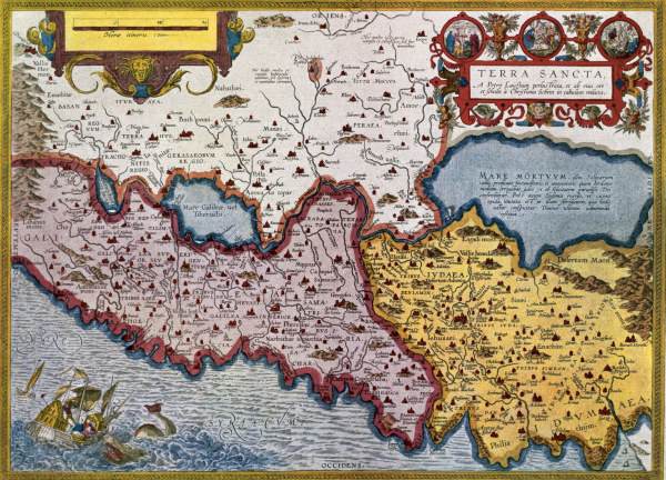 Israel , Map from Ortelius from 