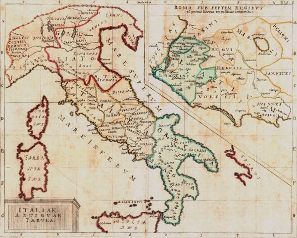 Italy , Map during antiquity from 