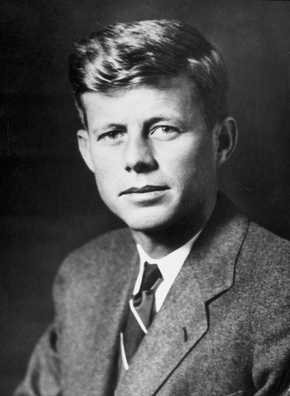 John Fitzgerald Kennedy future American President from 
