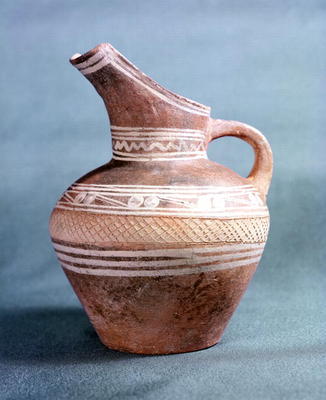 Jug from Knossos, Minoan, c.1700-1500 BC (painted and incised earthenware) from 