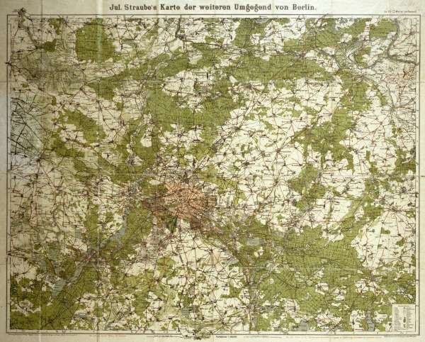 Map of Berlin and surroundings from 