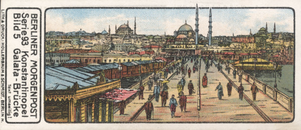 Constantinople, Galata Bridge, Coll.Card from 
