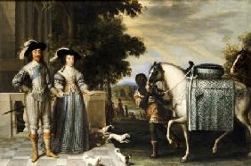 King Charles I And Queen Henrietta Maria Departing For The Chase