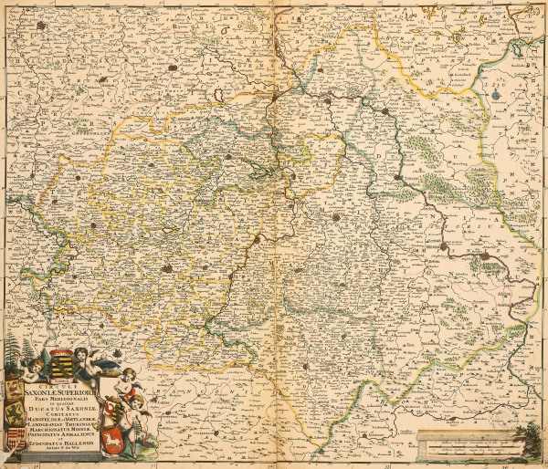Map of Saxony from 