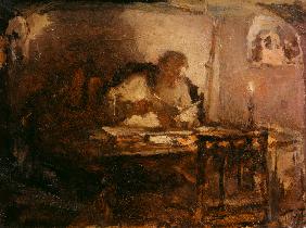 Leo Tolstoj in seinem Arbeitszimmer