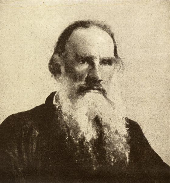 Lev Tolstoy (1828-1910) (b/w photo)  from 