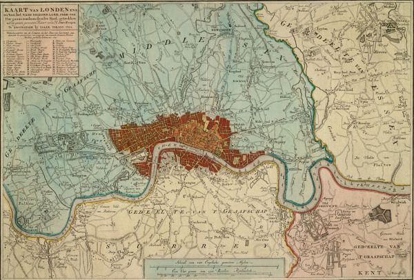 London , Map 1754 from 
