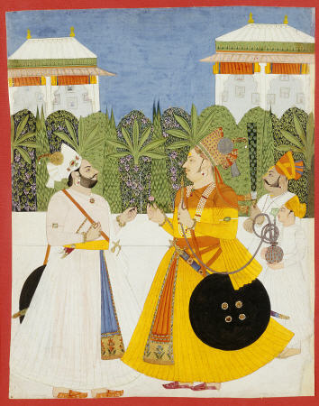Maharaja Bhim Singh Receiving Maharaja Shiv Singh Nagaur, Circa 1750 from 